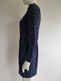 Sessun jurk Esther. Maat M. Donkerblauw/zijde.