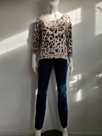 Eva & Claudi vest. Maat L. Dierenprint/zijde.