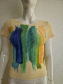 Leo & Ugo top. Maat 2. Geel/blauw.