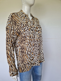 See U Soon blouse. Mt. 3, Beige/bruin.