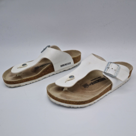 Birkenstock Gizeh slippers. Maat 41, Wit