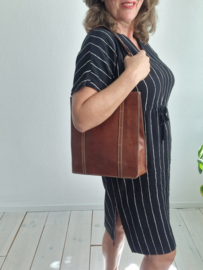 Il Calzolaro leren shopper. Bruin