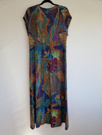 Geisha jurk. Maat L/40. Kleurrijke print