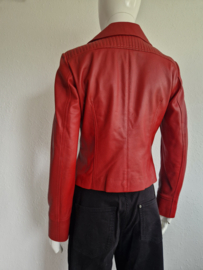 Studio AR bikerjack Kendall. Maat 38, Rood/leer.