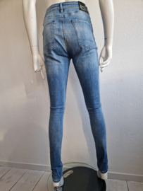 Denham Needle high waist skinny jeans. Maat 40, Blauw.
