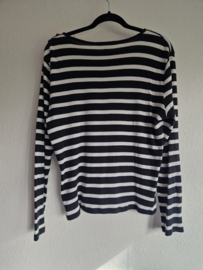 Ralph Lauren trui | Maat XL | Zwart/wit gestreept |