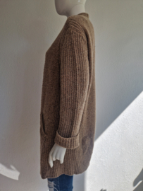 Denham vest. Maat XS. Bruin/merino wol.