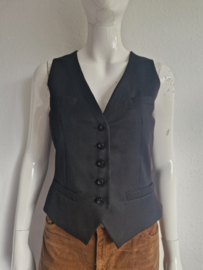 Vanilia gilet. Maat 36/38, Zwart.