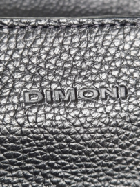 Dimoni leren schoudertas | Zwart | Leer |