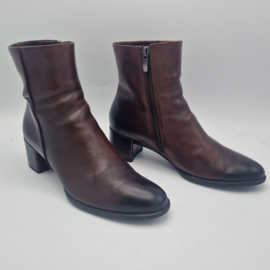 Ecco Shape 35 Block enkellaarsjes. Maat 39. Bruin.