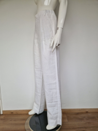 MAC linnen pantalon Chiara. Maat 38, Wit.