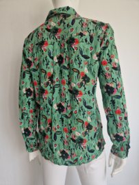 POM Amsterdam by Katja blouse. Maat 38, Mintgroen/print.