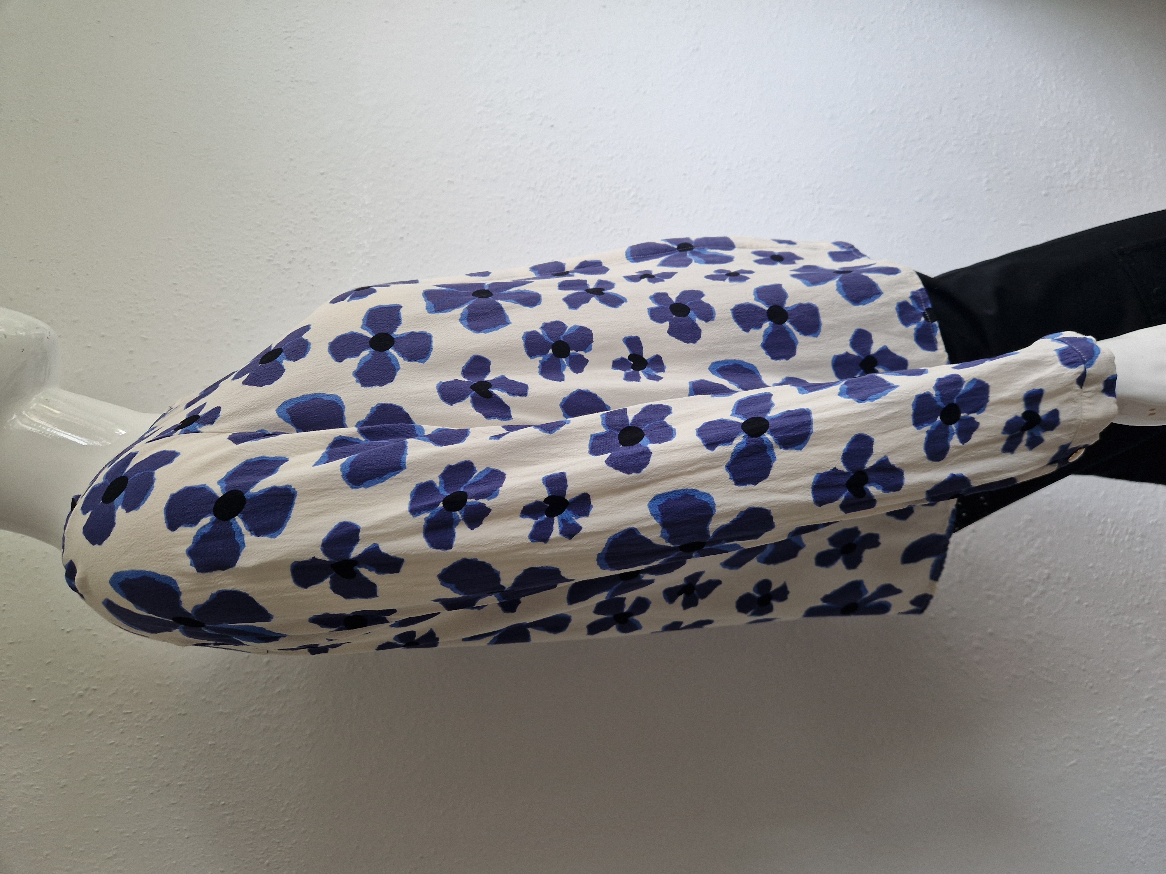 Fabienne Chapot Sunset blouse. Maat 42, Crème/blauw.