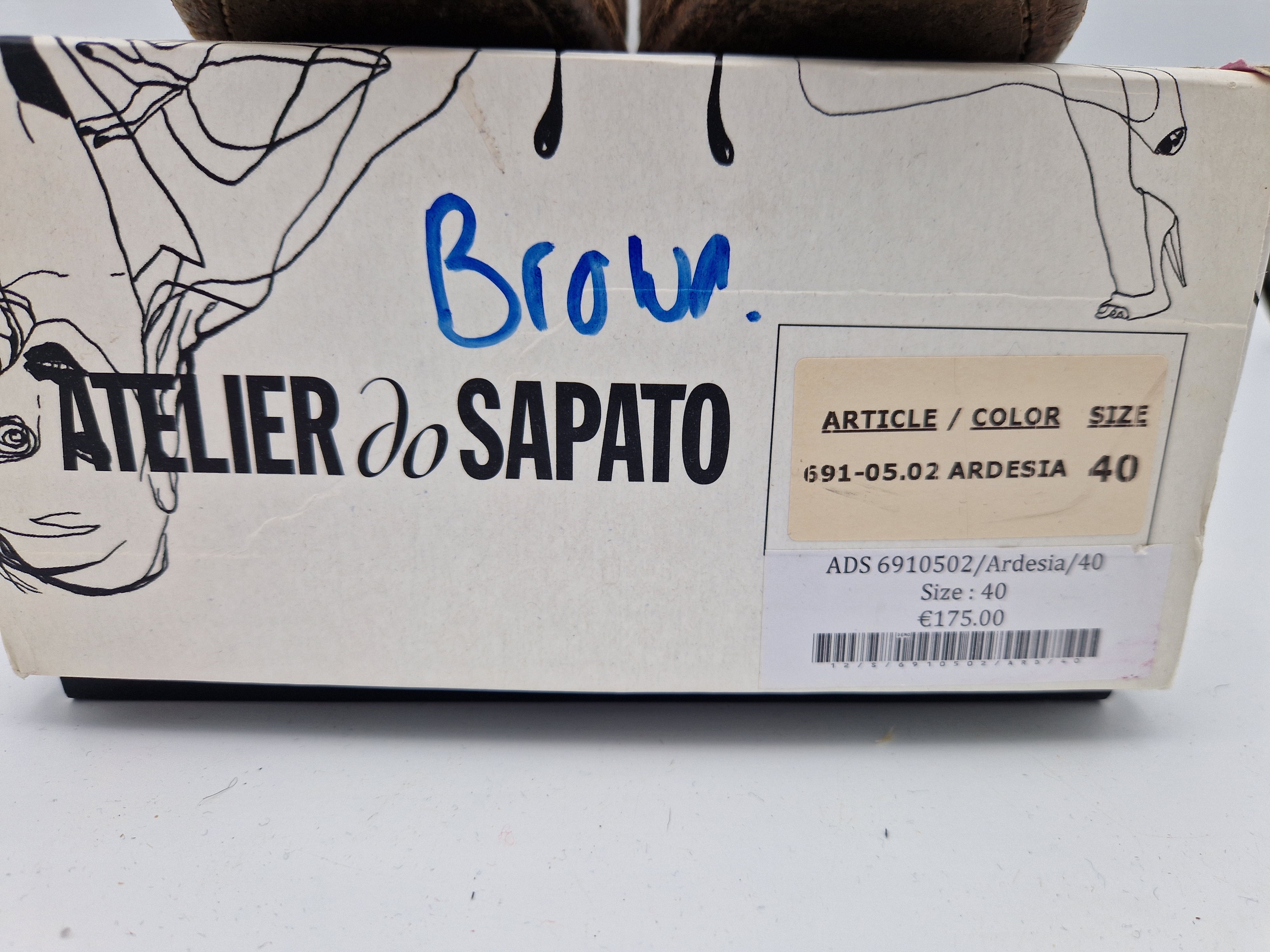 Atelier do Sapato veterschoenen. Maat 40, Bruin/suède.