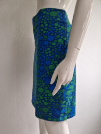 Lien & Giel rok. Maat L. Blauw/groen/print.