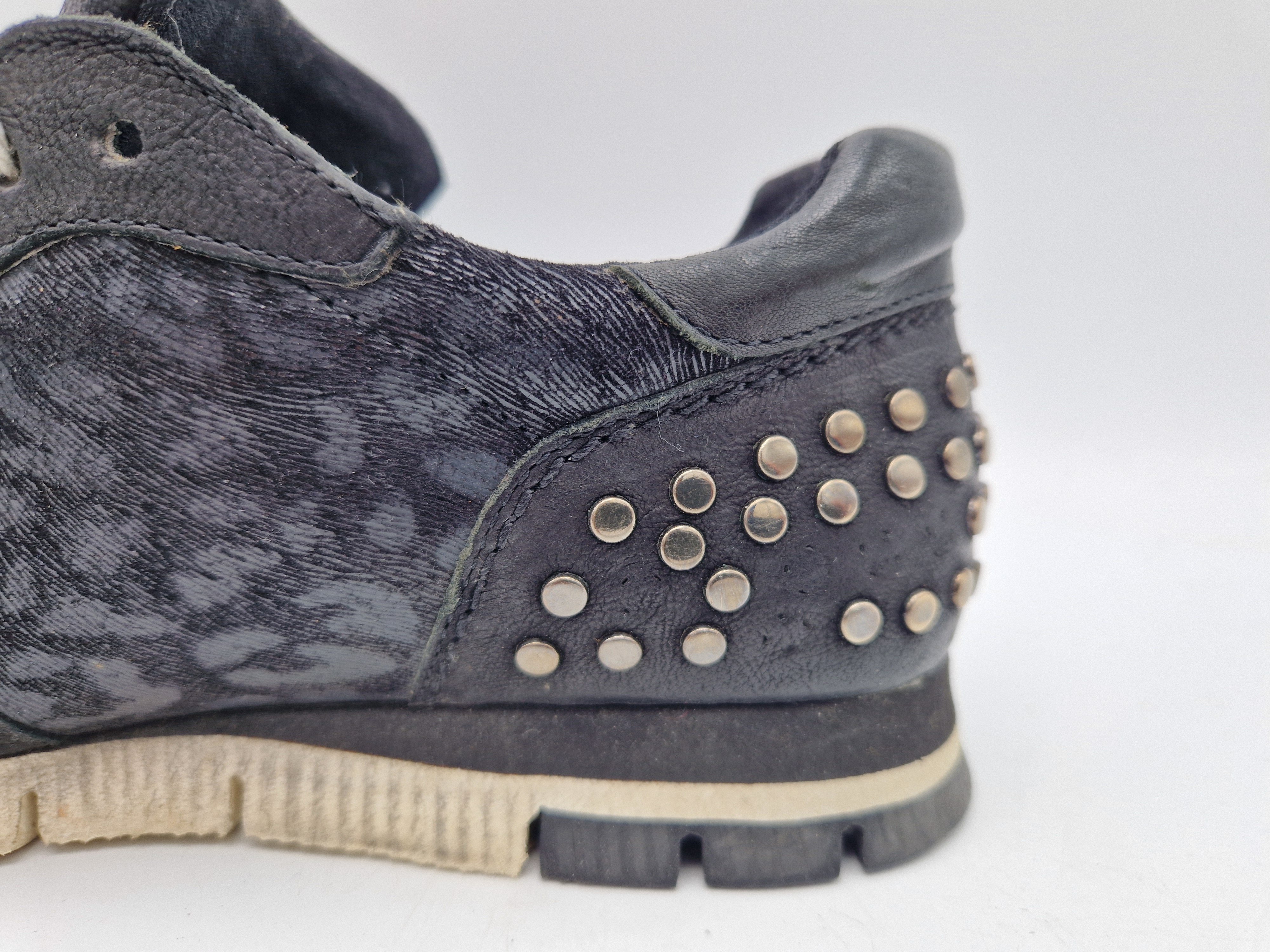 Paul Green sneakers. Maat 4,5, Zwart/leer.