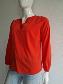 Comma blouse top. Maat 42, Oranje/rood.