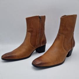 Osstone enkellaarzen. Maat 41, Cognac/leer