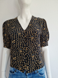 Leon & Harper blouse. Maat 36, Zwart/print.
