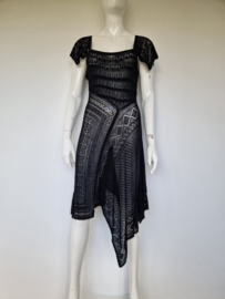 Twinset zwart kanten jurk. Maat 36,