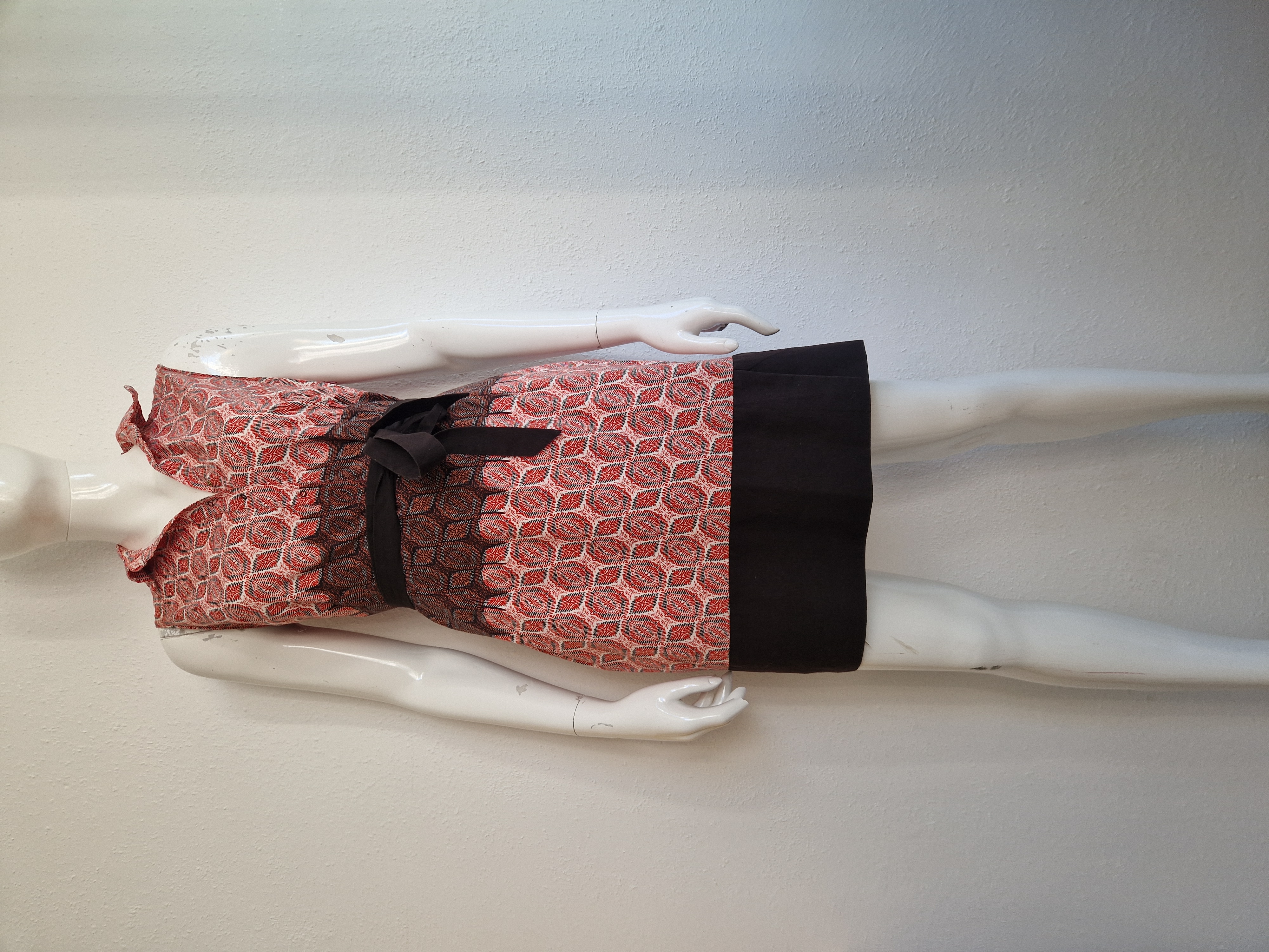 Trucco zomerjurk. Maat 38, Bruin/rood/print.