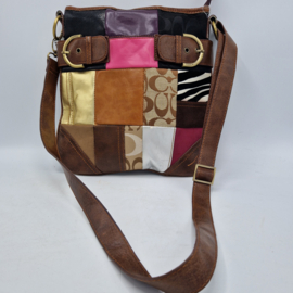 Coach cross body tasje. Patchwork/ diverse materialen.