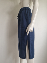 Sandwich midi rok. Maat 36/38, Blauw/linnen