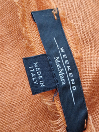 Max Mara Weekend shawl. Oranje/linnen.