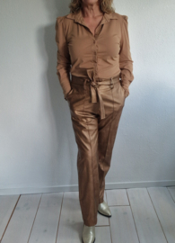 Studio Anneloes pantalon. Maat L. Goud/vegan leather.