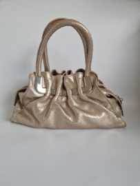 Nicoli leren handtas | Goud | Leer |