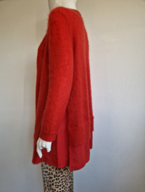Luisa Cerano vest. Maat 40,Rood/mohair