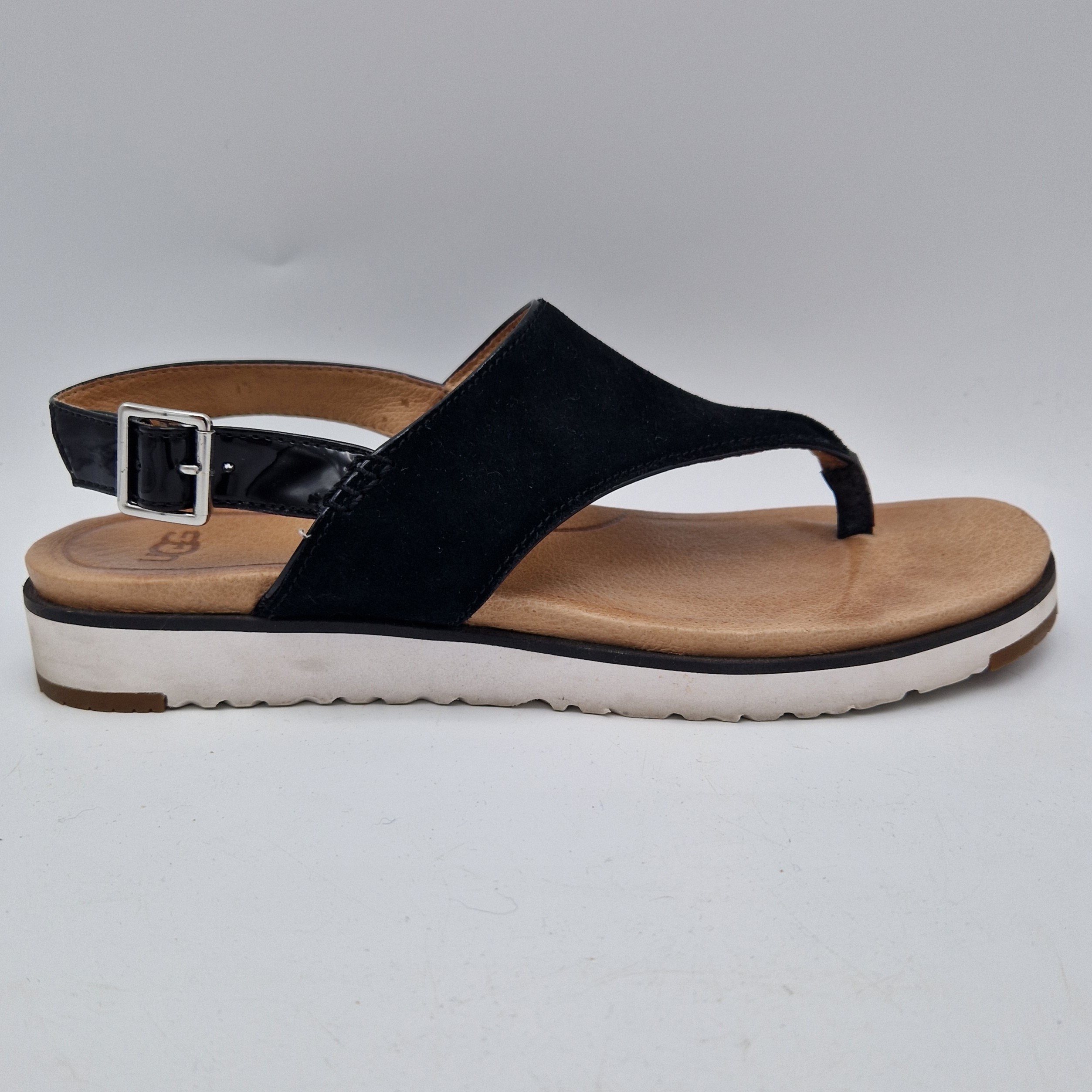 UGG Alessia suède sandalen. Maat 39. Zwart/suède.