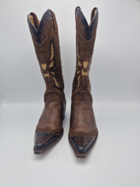 Sendra westernlaarzen. Maat 36, Bruin/leer.