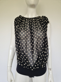 Elisabetta Franchi bodysuit. IT. maat 46, Zwart/polkadots