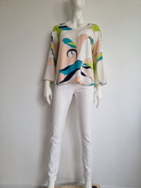 Marie Méro blouse top. Maat 38,All over print.