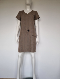 Ibolya jurk. Maat 38/40, Ruit