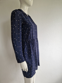 Sessun jurk Esther. Maat M. Donkerblauw/zijde.