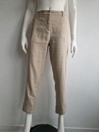 Cambio cropped pantalon. Maat 38, Beige/linnen.