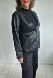 Someday blazer. Maat 38, Zwart/leer look