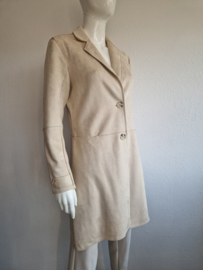 Rino & Pelle mantel Babice. Maat 38, Beige/suedine.