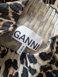 Ganni leopard trui. Maat S/M. Merinowol & yak