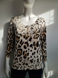 Eva & Claudi vest. Maat L. Dierenprint/zijde.