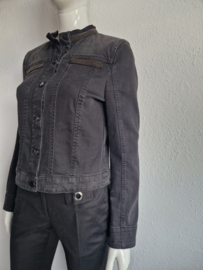 Luisa Cerano denim jasje. Maat 40, Zwart