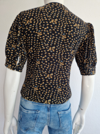 Leon & Harper blouse. Maat 36, Zwart/print.
