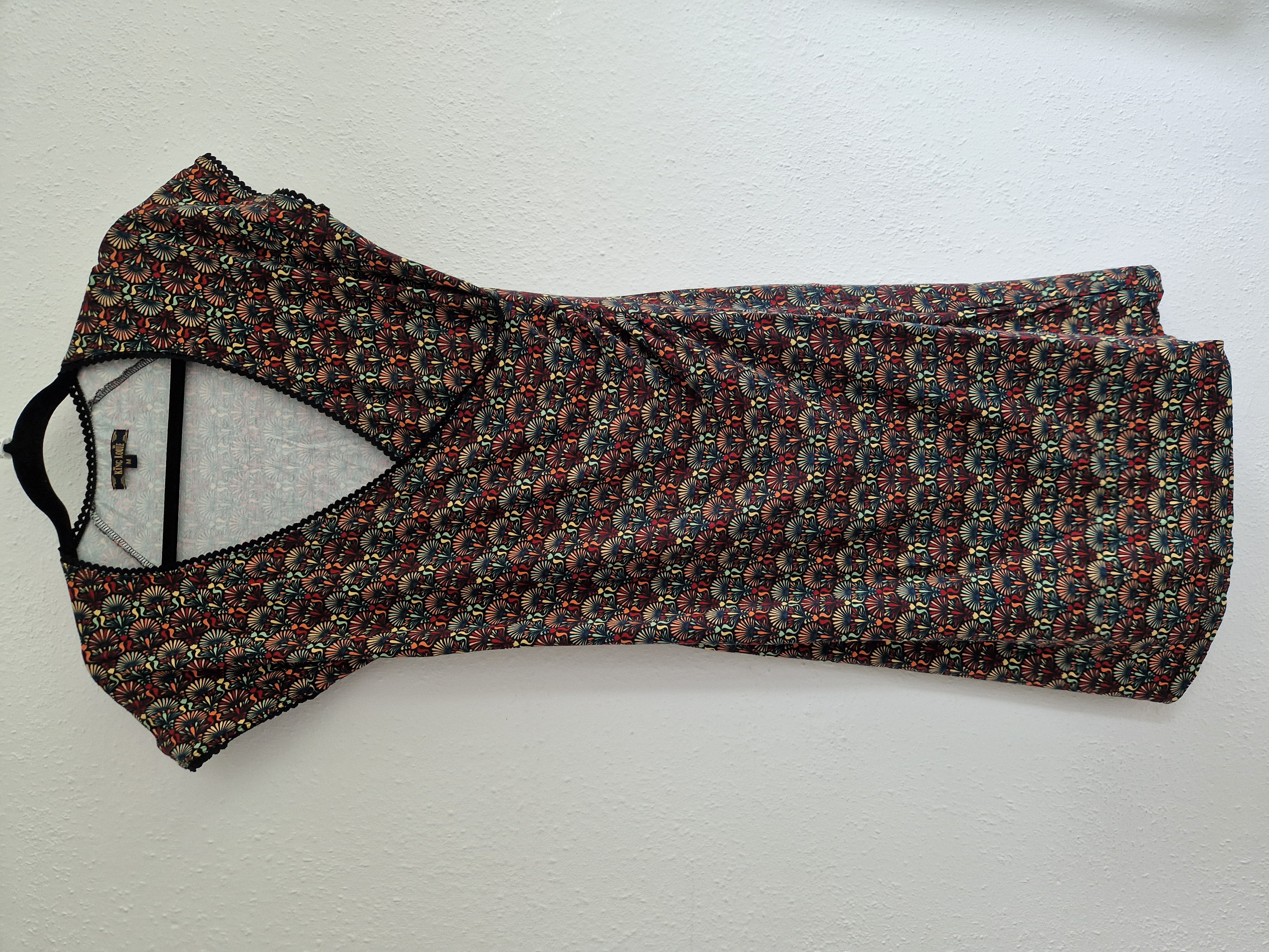 King Louie cross dress jurk. Maat M. Print.