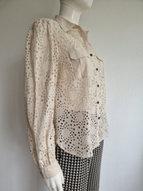Summum Woman blouse. Maat 40, Crème/broderie.