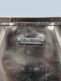 Max Mara handtas. Metallic/ leer.