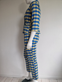 Zilch pak. Maat L/XL. Blauw/geel geruit.