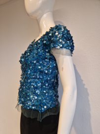 Ronald Kolk top. Maat 34/36, Blauw/lovers.