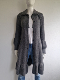 Marc Cain vest. Maat 3,Grijs/wolblend.